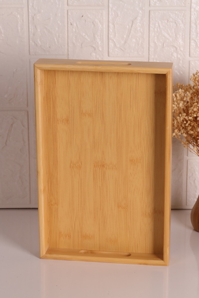 Bambum Marbella - Bambu Desenli Tepsi Küçük