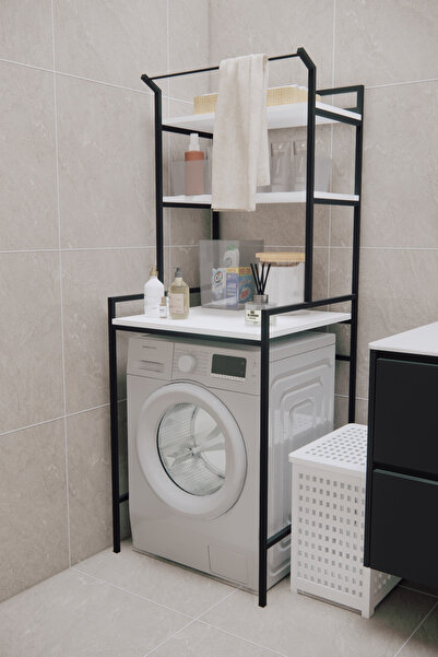 Phobia Çamaşır Makinası Dolabı Banyo Rafı Çamaşır Makinası Üstü Düzenleyici H...