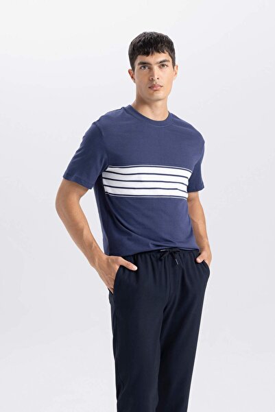 DeFacto Μπλουζάκι με κοντό μανίκι από 100% βαμβάκι με κανονική εφαρμογή D4798AX24AU