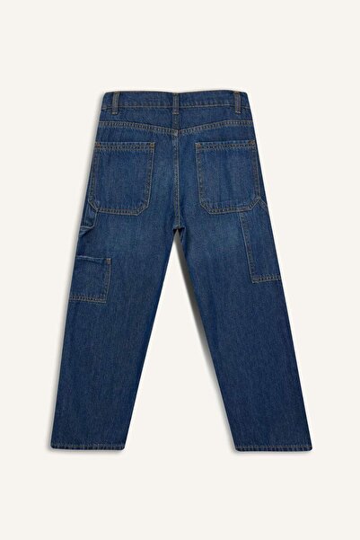 DeFacto Erkek Çocuk Wide Leg Geniş Bol Paça Jean Pantolon C4539A824AU
