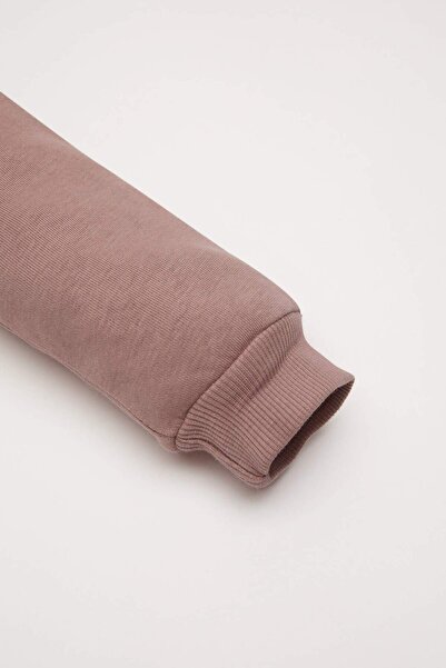 DeFacto Kız Bebek 2'li Takım Baskılı Sweatshirt Beli Lastikli Eşofman Altı D5164A524WN