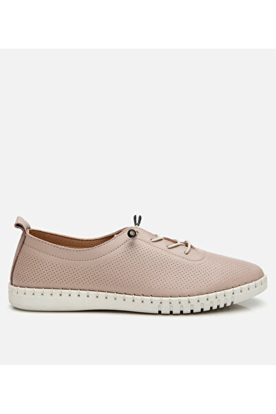 Hotiç Women's Leather Mink Flat Shoes