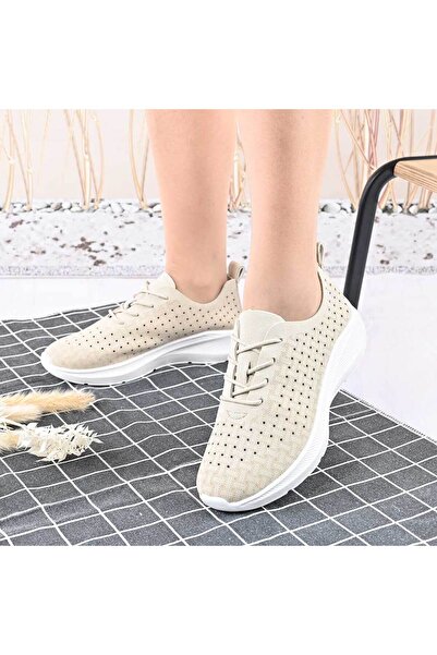Tmall Pantofi Sport De Dama,Din Piele Ecologica intoarsa,D1412,Bej