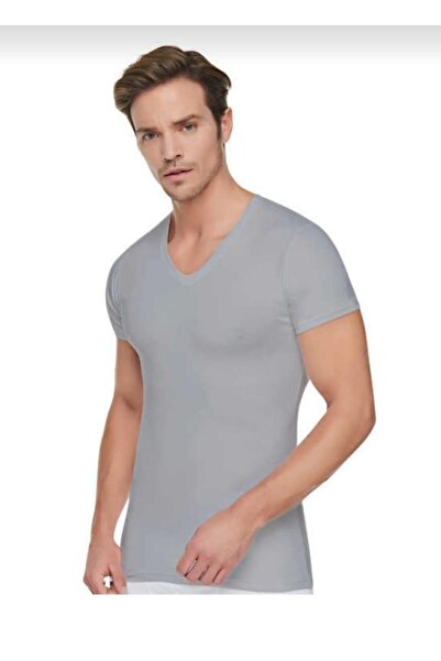 Tutku 0107 MEN'S RIB V-NECK UNDERSHIRT 12 PIECES