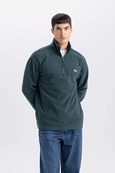 DeFacto Поларен суичър с цип и стояща яка Relax D2348Ax24Au