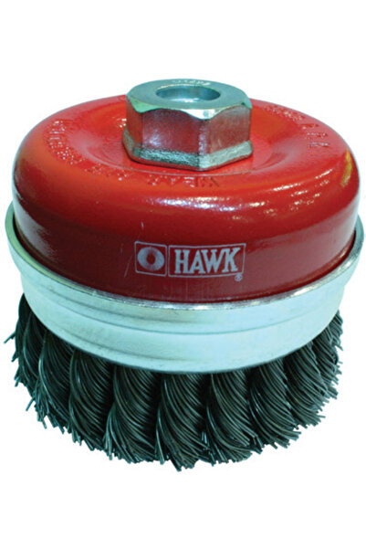 HAWK فرشاة برغي M14 سلكية بورما رمادية مقاس 80 مم // HA-10121