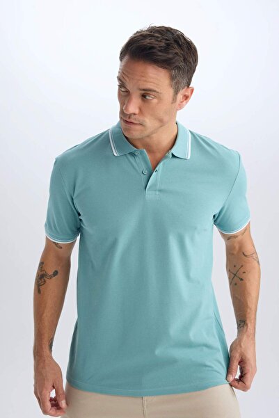 DeFacto Základní jednobarevné polo tričko Regular Fit s krátkým rukávem E2310ax24au