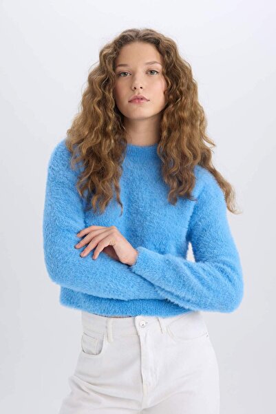 DeFacto Pulover de tricotaj cu jumătate de gât cu croială obișnuită A2012AXNS