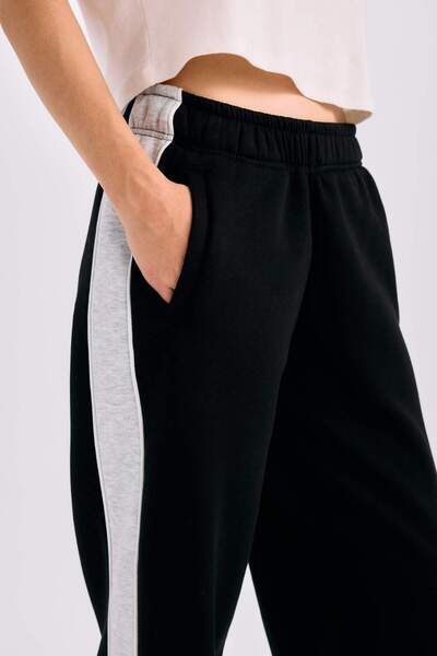 DeFacto Regular Fit Kalın Eşofman Altı Beli Lastikli Basic Düz Geniş Bol Paça E4900AX24CW