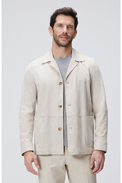 Network Kırık Beyaz Deri Ceket