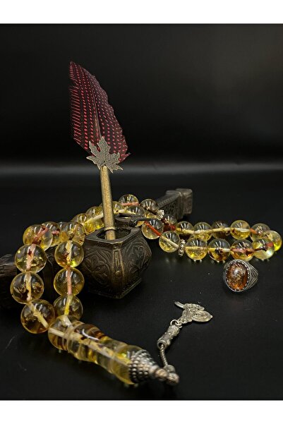 WOODEN COSTUMES OSMANLI KEHRİBAR FOSİLLİ TESBİH OSMANLI KEHRİBAR TESBİH