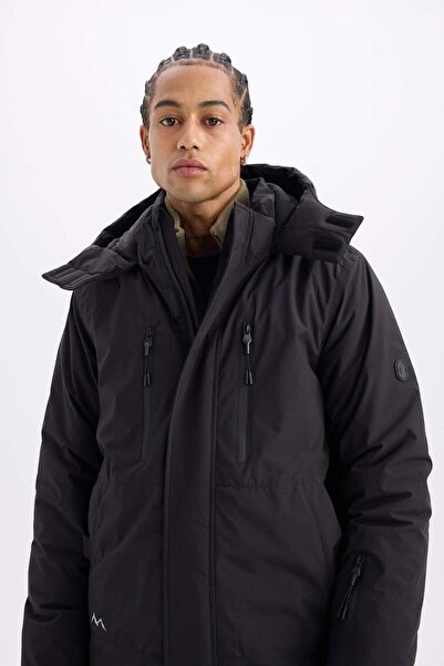 DeFacto DeFactoFit Sıcak Tutan Kayak Montu Su İtici Rüzgar Geçirmez Kapüşonlu Polar Astarlı Ultra Korumalı D