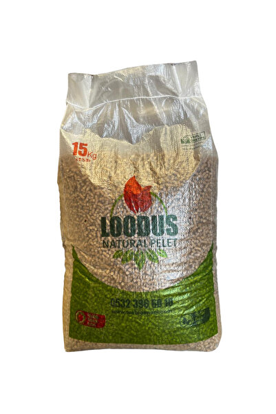 Loodus Natural Pelet %100 Organik Çam Peleti 6mm 15Kg Isıtma Yakıtı Pelet