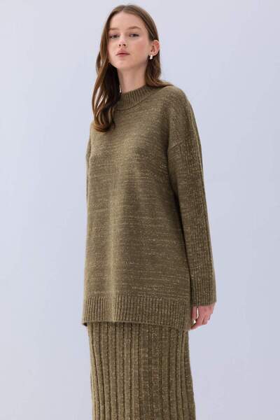 DeFacto Half Turtleneck Regular Fit Knitwear Tunic Sweater - B0085Ax24Wn