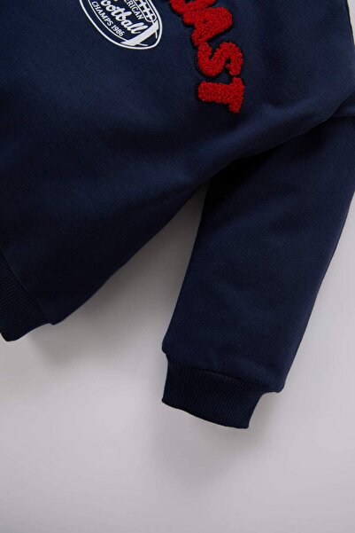 DeFacto Erkek Bebek 2'li Takım Baskılı Sweatshirt Beli Lastikli Eşofman Altı D7655A524WN