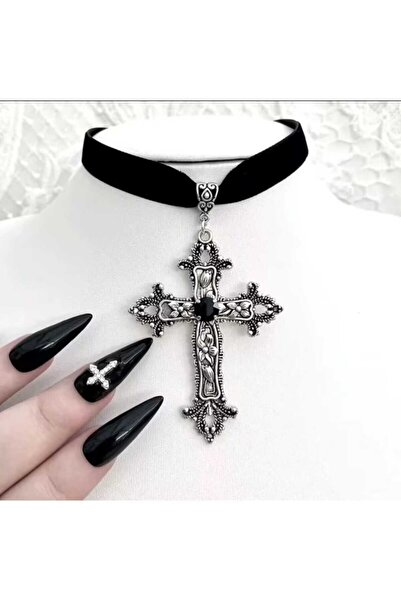 FG KONNİCHİWA HAÇ ISTAVROZ GOTIC ÇELİK KOLYE HAÇ SİMGELİ MOTİFLİ