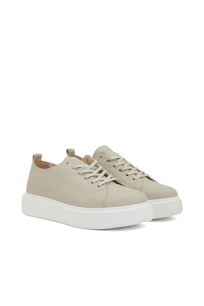 Network Bej Kadın Deri Sneaker