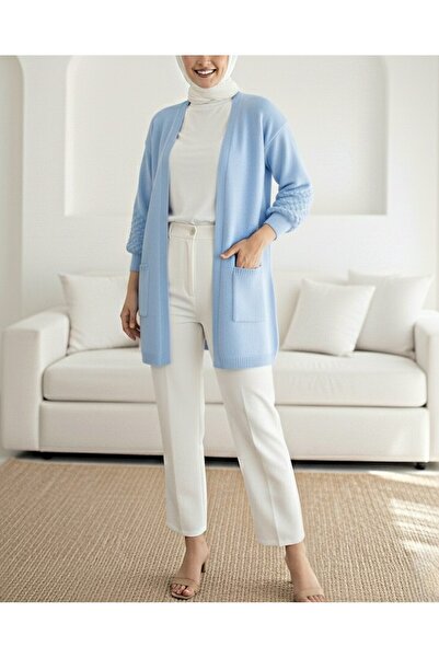 Modamorfo Кардиган з рукавами-балонами, кишенями та помпонами - Bebe Mavi