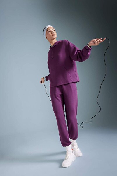 DeFacto DeFactoFit Sporcu Jogger Eşofman Altı Standart Fit Modal Çift Cepli Basic Düz B1794AX24AU