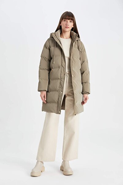 DeFacto Bunda s dlouhým rukávem – vodoodpudivá, s kapucí, na zip a kapsami C3849Ax24Wn