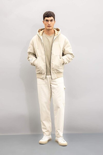 DeFacto %100 Pamuk Oversize Geniş Kalıp Kapüşonlu Mont Fermuarlı Cepli C6338AX24AU