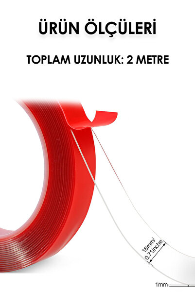 Fresh Moon Çift Taraflı Silikon Bant Kırmızı Güçlü Yapışkanlı Su Geçirmez Bant Çerçeve Tablo İzolasyon Bandı