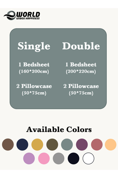 Eworld 3 Piece Pastel Green Striped Cotton Double Bed Sheet Set – Fitted Sheet & 2 Pillowcases