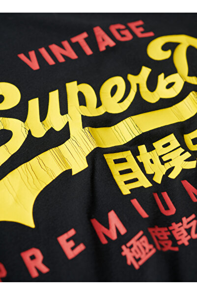 SUPERDRY Bisiklet Yaka Baskılı Siyah Erkek T-Shirt M1011977A12A_VL DUO TEE