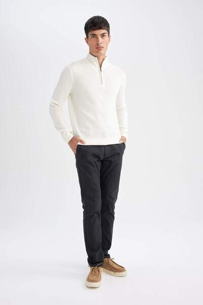 DeFacto Winter Chino Trousers Regular Fit Pocket Straight Leg