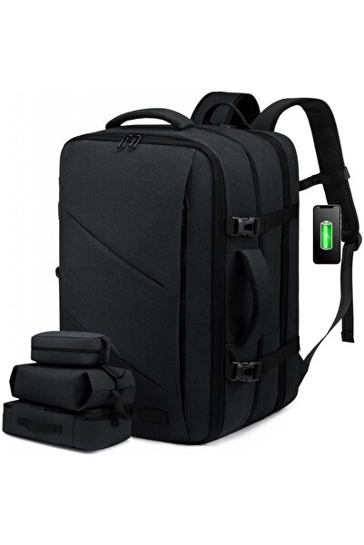 QuTek Rucsac travel QuTek, expandabil pana la 40L, bagaj pentru zbor, potrivit pentru laptop pana la 17"
