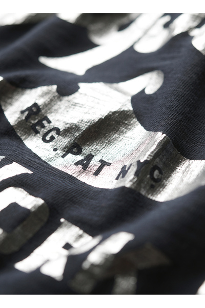 SUPERDRY Bisiklet Yaka Baskılı Lacivert Erkek T-Shirt M1011901AJWV_METALLIC WORKWEAR GRAP