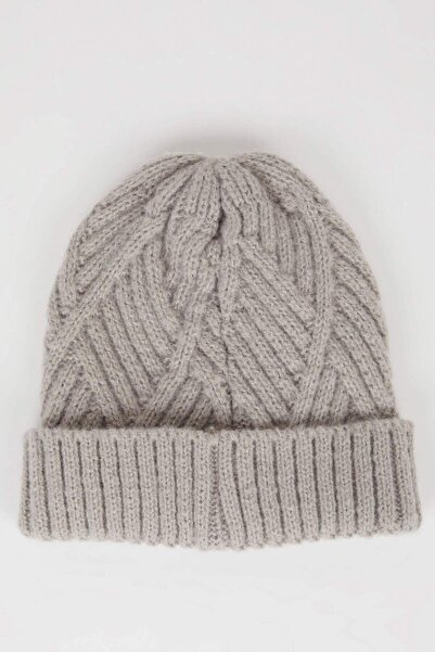 DeFacto Girl's Plain Knitted Beanie - C7644A824Wn