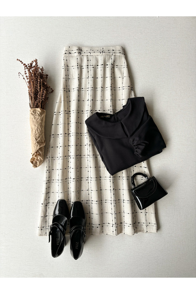 KÜÇÜĞÜM BUTİK Довга біла спідниця тувіт