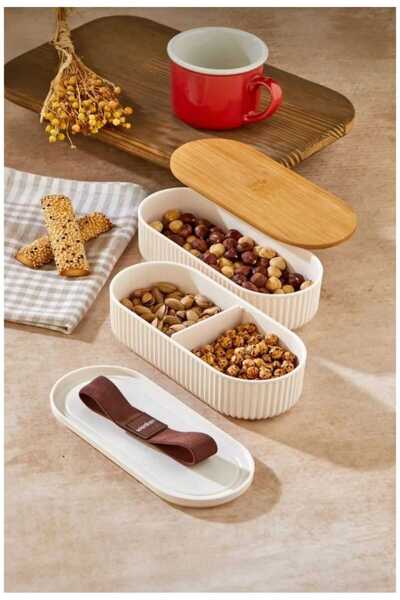 origa 500ml Bambu Kapaklı Lunch Box 2'li