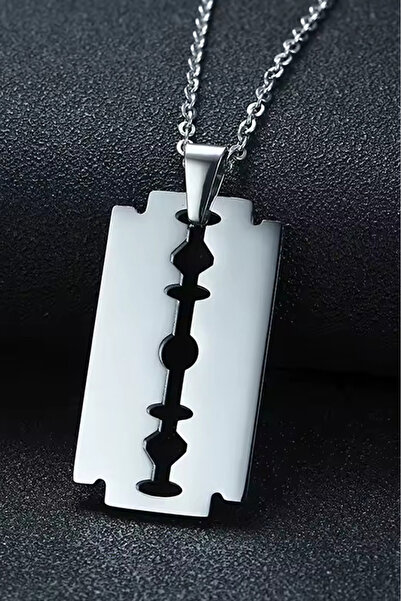 Takı Dükkanı Forse Zincirli Jilet Kolyesi Erkek Unisex Çelik Kolye Zincirli cck03