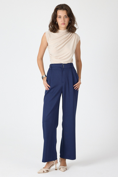 Rays 8147A Pantaloni largi cu ochiuri pentru ochi, albastru bleumarin