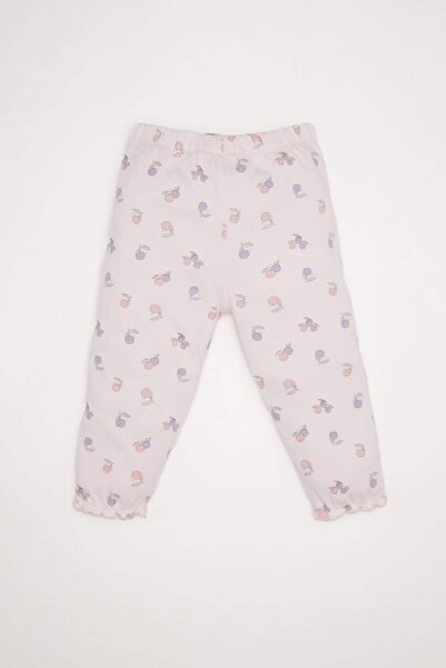 DeFacto Kız Bebek Pijama Takımı Meyve Desenli Uzun Kollu Üst Uzun Alt D8651A524WN