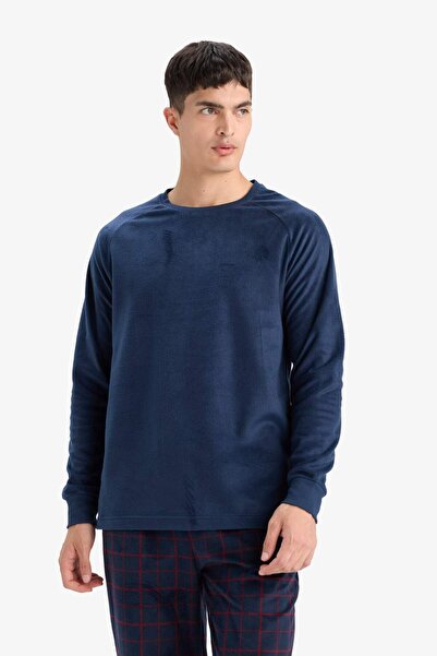 DeFacto Regular Fit Polar Pijama Takımı Uzun Kollu Üst Desenli Uzun Alt 3124236
