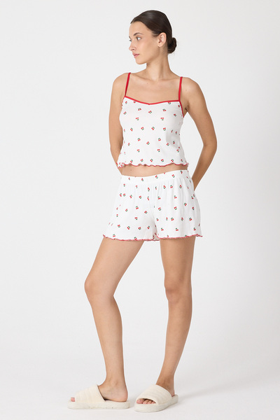Rays Σετ γυναικεία πιτζάμα με σχέδιο λευκής κερασιάς 3415