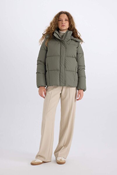 DeFacto Αδιάβροχο παλτό Relax Fit με κουκούλα