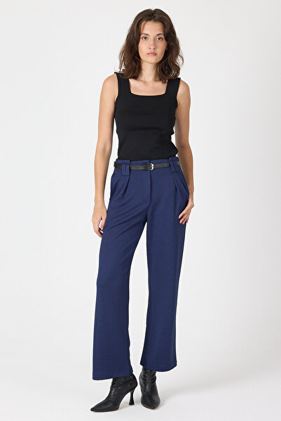Rays Laci Pleated Belted Women's Fabric Trousers 8119A