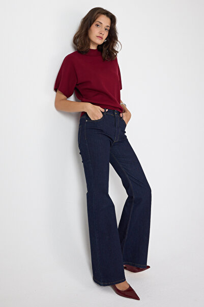 Rays 2308 Pulover cu mânecă scurtă Roșu Claret