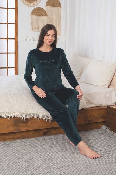Asel Σετ βελούδινη γυναικεία πιτζάμες