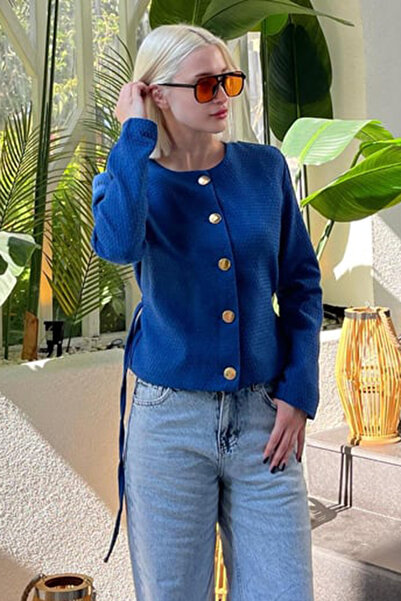 Madmext Жіночий піджак з поясом і фактурною тканиною MG2209