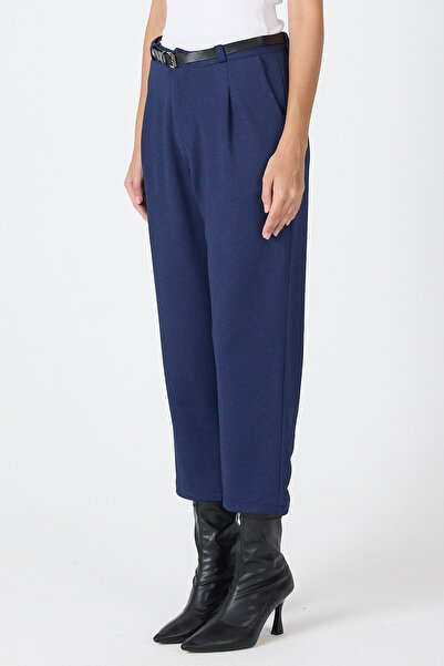 Rays Laci Pleated Belted Women's Fabric Trousers 8120A