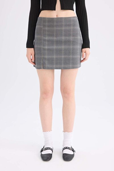 DeFacto Coool Printed High Waist Mini Skirt E1810Ax24Wn
