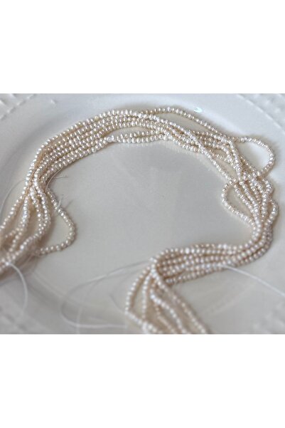 Taş-Mir Doğal Kum İnci Kolye 2 mm ( A Kalite )