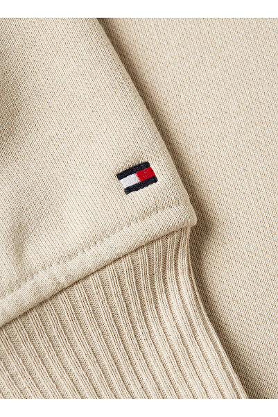 Tommy Hilfiger Kapüşon Yaka Nakışlı Bej Kadın Sweatshırt MDRN REG VARSITY HOODIE