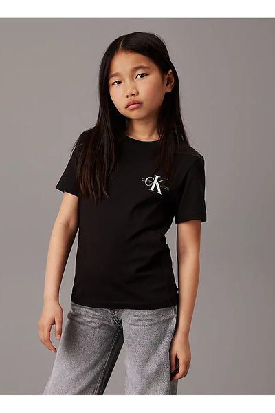 Calvin Klein Baskılı Siyah Erkek Çocuk T-Shirt IU0IU00624BEH