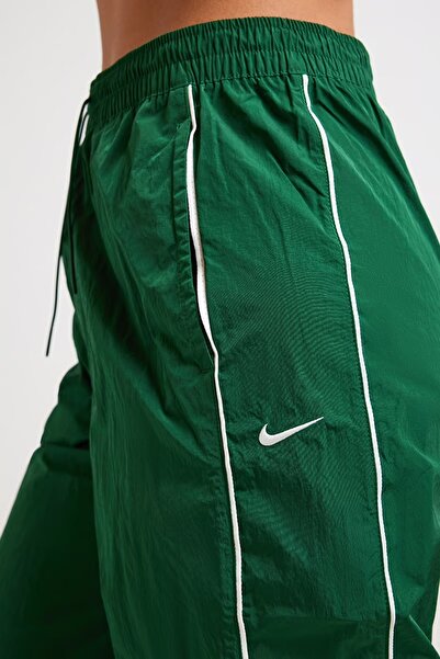 Nike Sportswear Windrunner High-Waisted Woven Open-Hem Yeşil Kadın Eşofman Altı